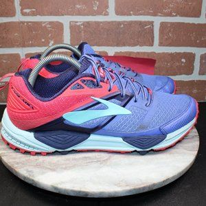 Brooks Cascadia Shoes Womens Size 10 Athletic Mesh Running Sneakers Blue.